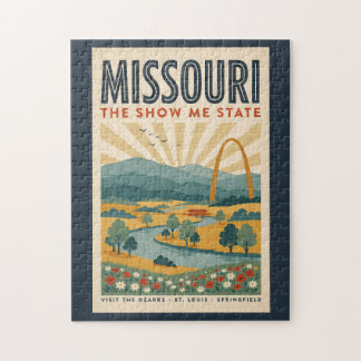 Missouri Gateway Arch Illustratie Reis Kunst Legpuzzel