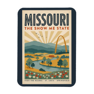 Missouri Gateway Arch Illustratie Reis Kunst Magneet