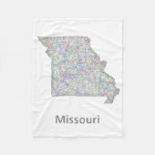Missouri-kaart Fleece Deken (Voorkant)