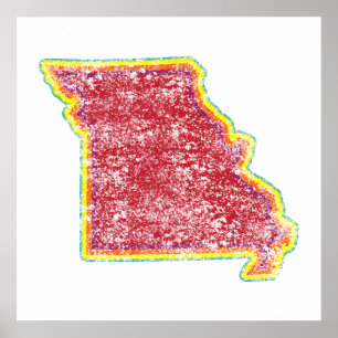 missouri-kleurgrunge poster