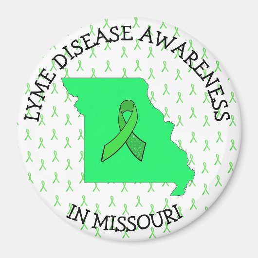 Missouri Lyme-ziekte linten bewustzijnsmagneet Magneet (Voorkant)