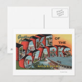 Missouri - Meer van de Ozarks 2 Briefkaart (Voorkant / Achterkant)
