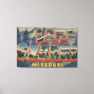 Missouri - Meer van de Ozarks 2 Canvas Afdruk