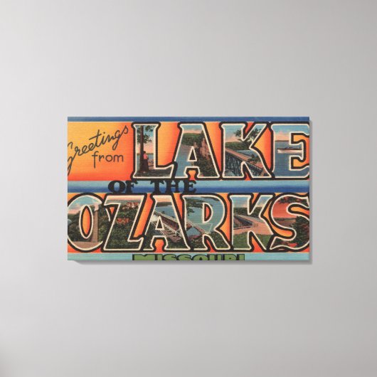 Missouri - Meer van de Ozarks 3 Canvas Afdruk (Voorkant)