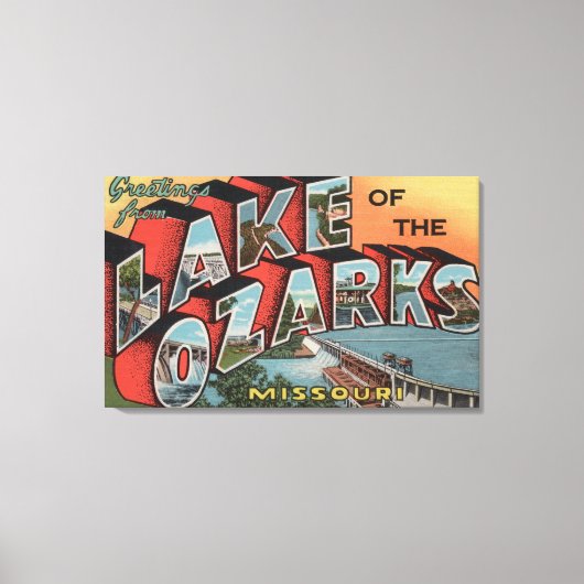 Missouri - Meer van de Ozarks Canvas Afdruk (Voorkant)