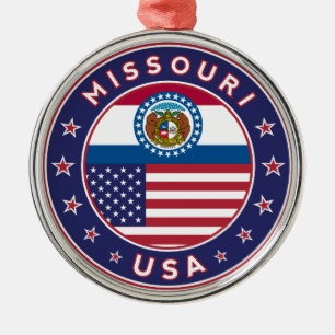 Missouri, Missouri-telefooncel, Missouri-sticker, Metalen Ornament