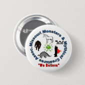 Missouri Monsters & Mythical Created Logo Ronde Button 5,7 Cm (Voorkant /achterkant)