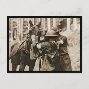 Missouri Mule in een gasmasker Feestdagenkaart