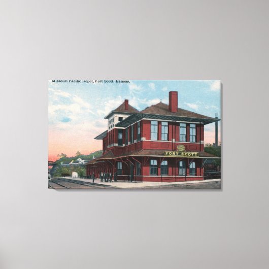 Missouri Pacific Railroad Depot Canvas Afdruk (Voorkant)