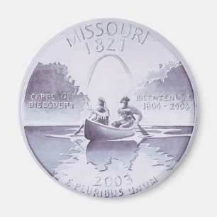 Missouri Quarter Origineel Kunstwerk Magneet