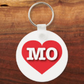 Missouri Red Heart - Ik hou van MO Sleutelhanger (Voorkant)