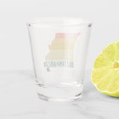 Missouri Retro  Sunset Distress State Map Shot Glas (Achterkant)