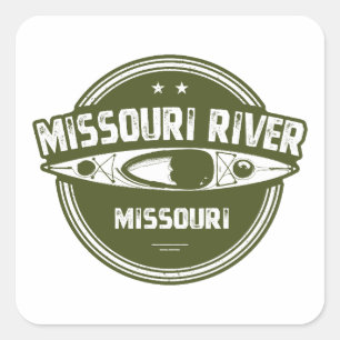 Missouri River Missouri Vierkante Sticker