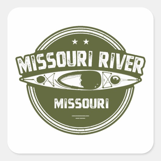 Missouri River Missouri Vierkante Sticker (Voorkant)