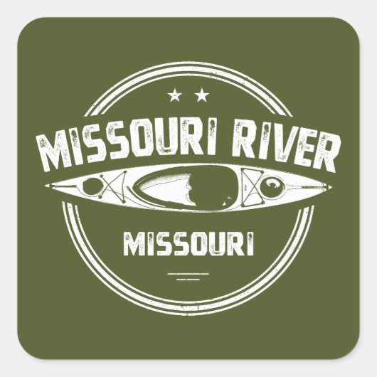 Missouri River Missouri Vierkante Sticker (Voorkant)