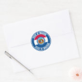 Missouri Round Emblem Ronde Sticker (Envelop)