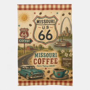 Missouri Route 66 koffie keuken decoratie cadeau Theedoek