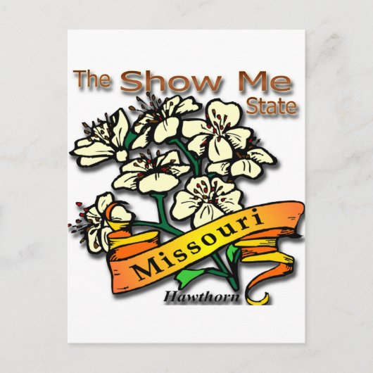 Missouri Show me State Hawthorn Briefkaart (Voorkant)