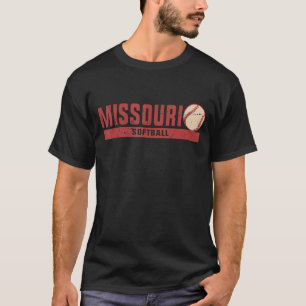 Missouri Softball Coach Team Retro Softbal T-shirt