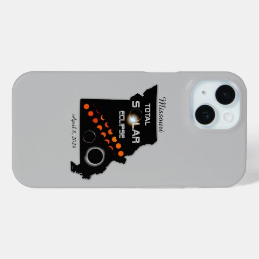 Missouri Solar Eclipse iPhone Case (Achterkant (horizontaal))
