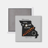 Missouri Solar Eclipse Magnet Carré (Recto/Verso)
