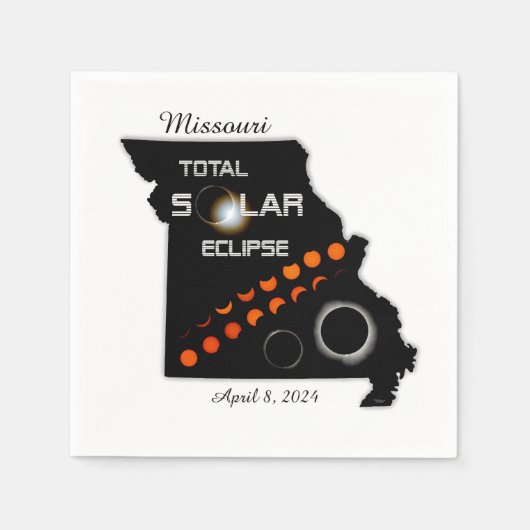 Missouri Solar Eclipse Papier Servet (Voorkant)