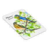 Missouri Souvenir Bluebirds Hawthorn Tree Magneet (Rechterzijde)