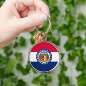 Missouri Staatsvlagontwerp Sleutelhanger (Hand)