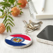 Missouri Staatsvlagontwerp Sleutelhanger (Zijkant)