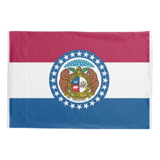 Missouri State Flag Print Patriot Kussensloop (Achterkant)