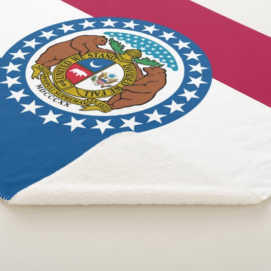 Missouri State Flag Print Patriottisch Sherpa Deken (3/4)