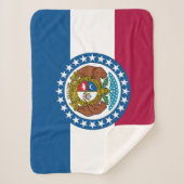 Missouri State Flag Print Patriottisch Sherpa Deken (Voorkant)