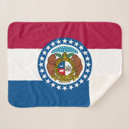 Missouri State Flag Print Patriottisch Sherpa Deken