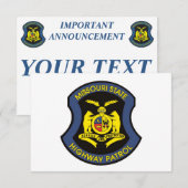 Missouri State Highway Patrol Aankondiging (Voorkant / Achterkant)