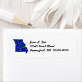 Missouri State Map Shape MO Retouradreslabel Etiket (Insitu)