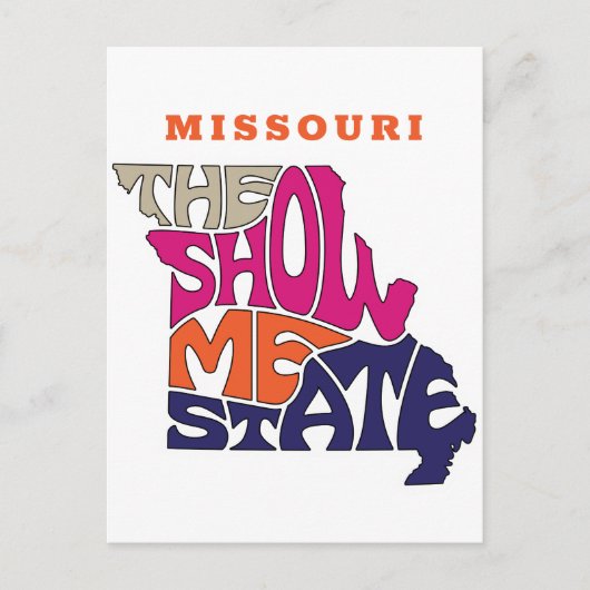 Missouri State Nickname Word Art Briefkaart (Voorkant)
