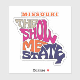 Missouri State Nickname Word Art Car Decal Sticker