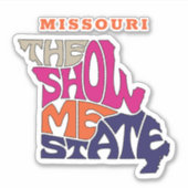 Missouri State Nickname Word Art Car Decal Sticker (Voorkant)