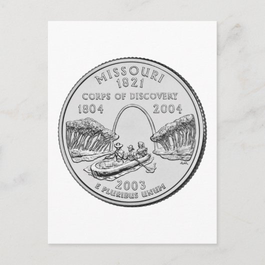 Missouri State Quarter Briefkaart (Voorkant)