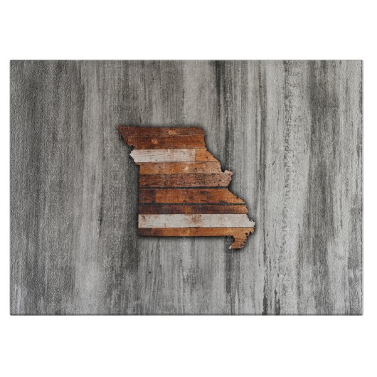 Missouri State Shape Rustic Snijplank (Voorkant)