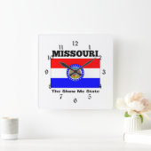 Missouri, The Show Me State Vierkante Klok (Huis)