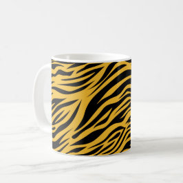Missouri Tiger Stripes Zwart en Goud Koffiemok