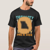 Missouri Totality Solar Eclipse 8 april 2024 Astro T-shirt (Voorkant)