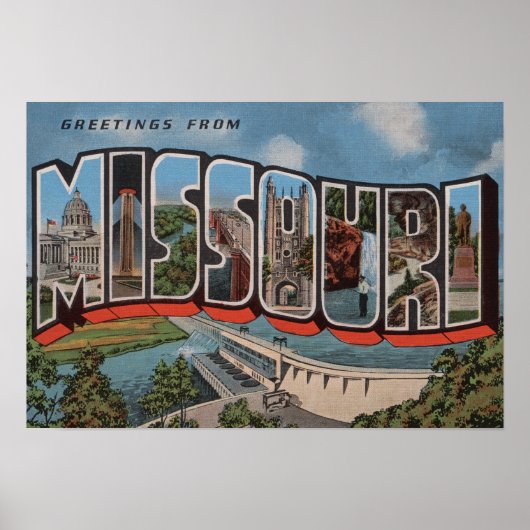 Missouri (Uitzicht Dam) - Grote letterscènes Poster (Voorkant)