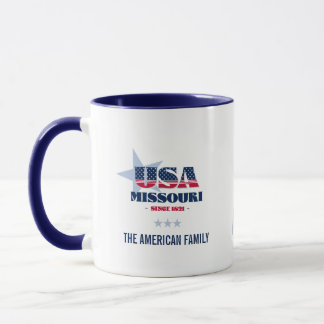 Missouri USA 1821 Blauwe Ster Gepersonaliseerde Mo Mok