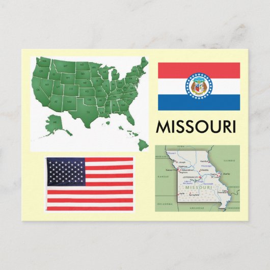 Missouri, Verenigde Staten Briefkaart (Voorkant)