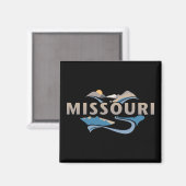 Missouri Verenigde Staten Magneet (Voorkant / Achterkant)