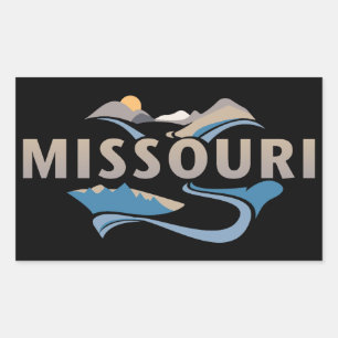 Missouri Verenigde Staten Rechthoekige Sticker