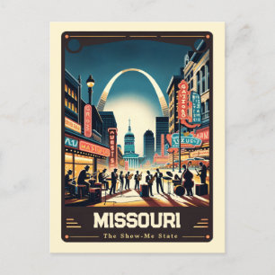 Missouri   Vintage van patriottische spirit Briefkaart
