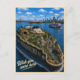 Missouri Wish You Were Here State Serie Briefkaart